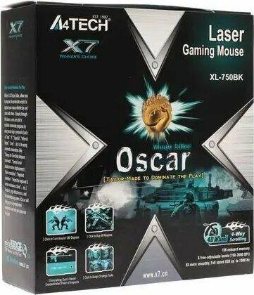 Мышь A4Tech XL-750BK лазерная ( )