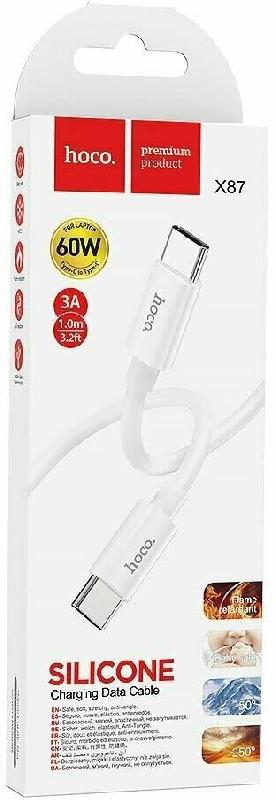 Кабель HOCO силикон 60W для Type-C Type-C