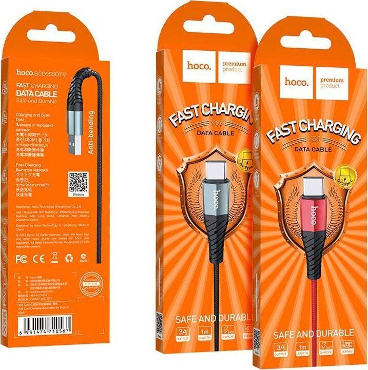 Кабель HOCO Дата-кабель Type-C X38 USB (m) - Type-C (m)
