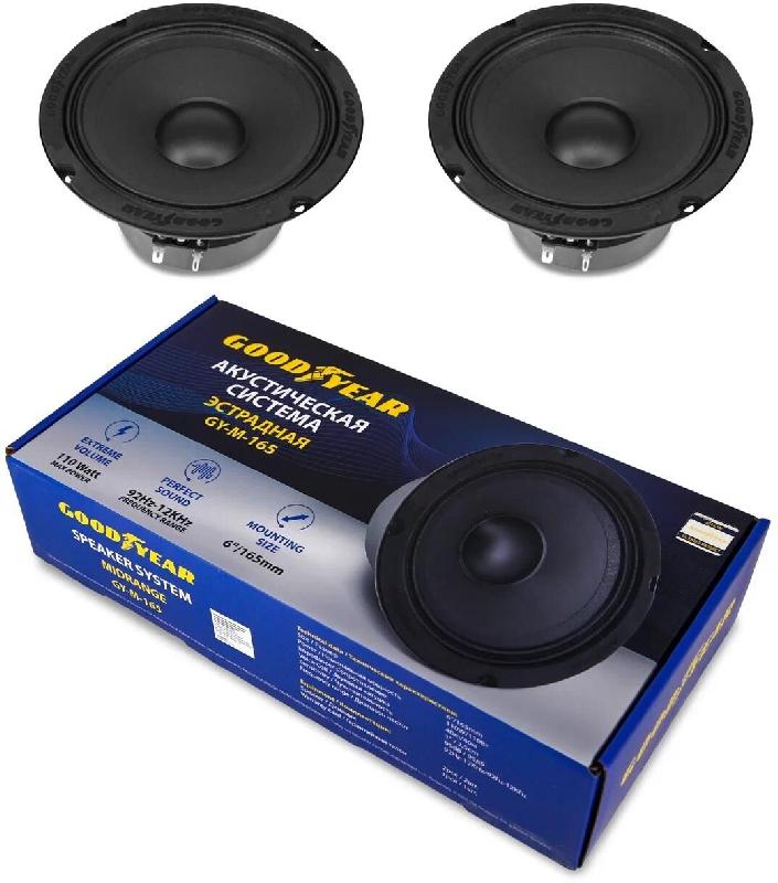Автоакустика Goodyear GY-M-165 эстрадная к-т 2шт (GY020016)