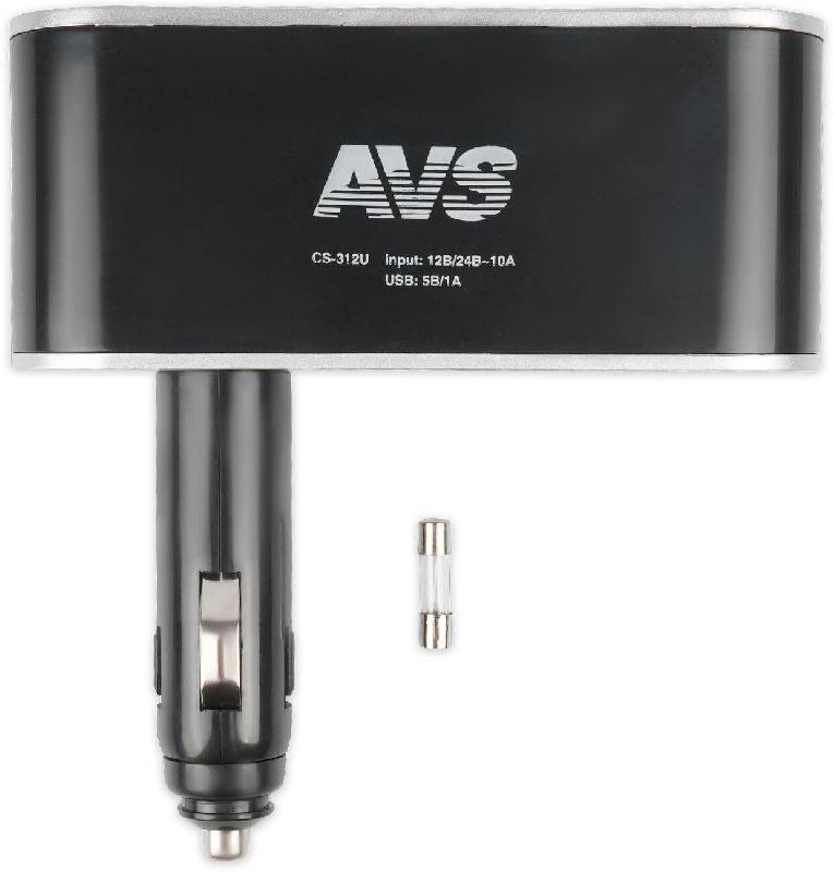 Разъём AVS CS312U 12/24 (на 3 выхода+USB)