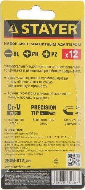 Набор бит STAYER MASTER 2609-H12_z01 12предметов