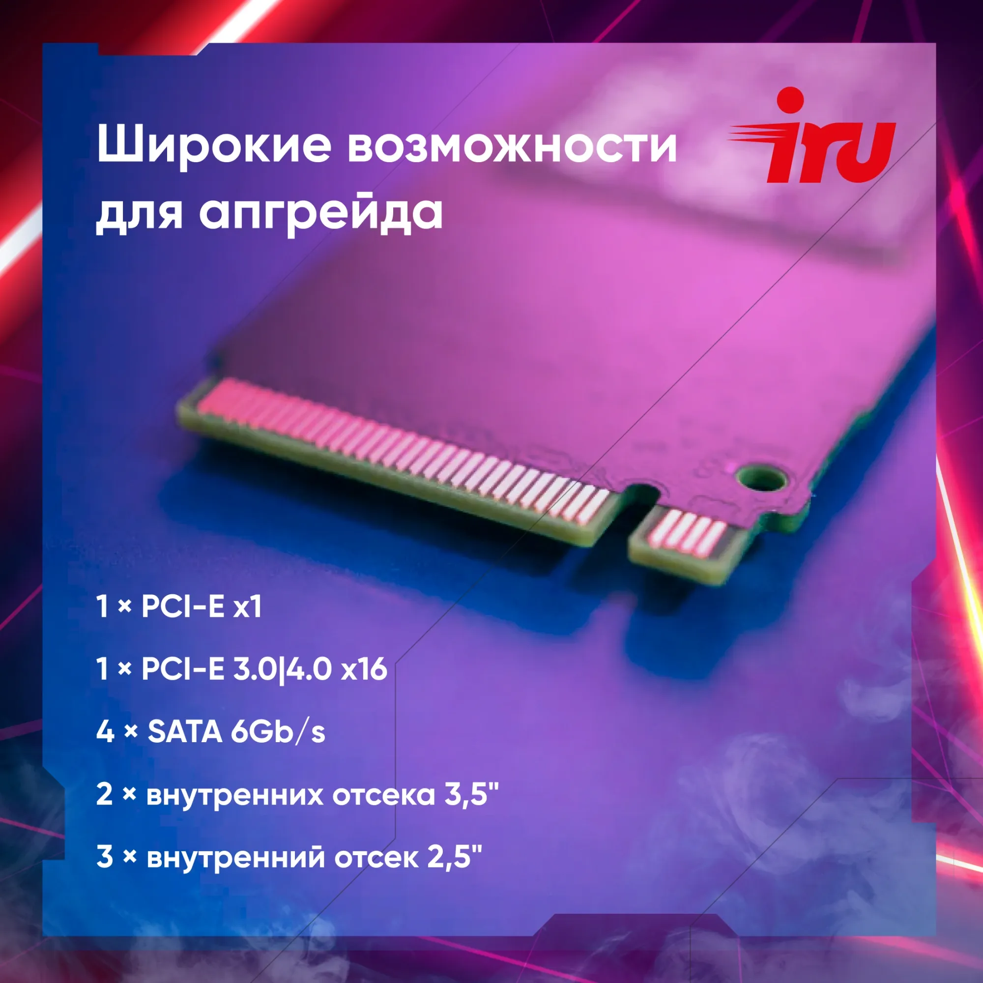Роутер Iru ПК Tactio 320A5GE MT Ryzen 5 5600 (3.5) 16Gb SSD512Gb RTX3050 6Gb Windows 11 Home GbitEth 500W ч