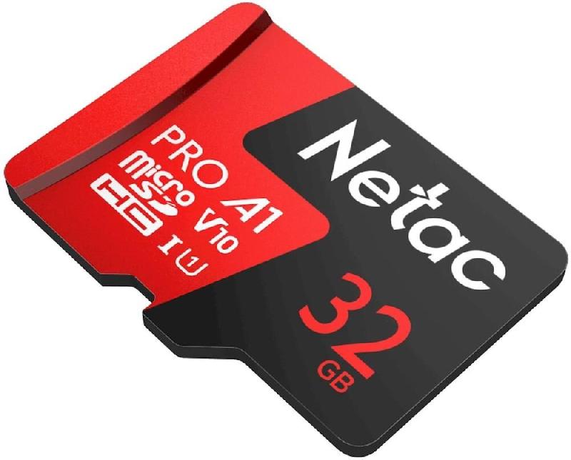 Карта памяти NETAC Карта памяти microSDHC UHS-I U1 P500 Eco 32 ГБ, 80 МБ/с, Class 10, NT02P500ECO-032G-S, 1 шт., без адаптера