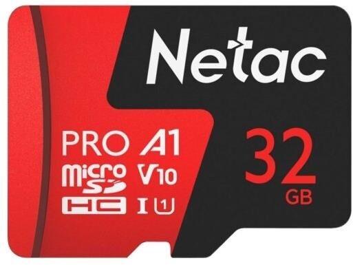 Карта памяти NETAC Карта памяти microSDHC UHS-I U1 P500 Eco 32 ГБ, 80 МБ/с, Class 10, NT02P500ECO-032G-S, 1 шт., без адаптера
