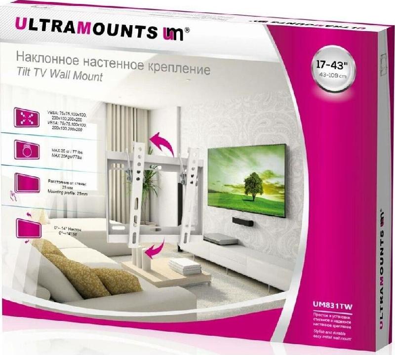 Кронштейн ULTRAMOUNTS UM831TW для 17"-43" белый