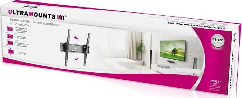 Кронштейн ULTRAMOUNTS UM838T для 32"-55" черный