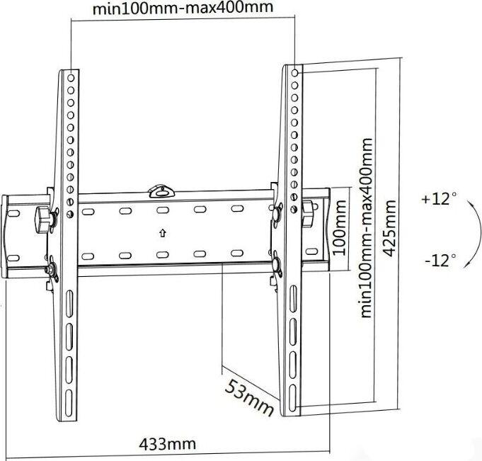 Кронштейн ULTRAMOUNTS UM838T для 32"-55" черный