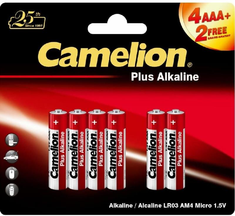Элементы питания CAMELION (14112) 4+2LR03-BP