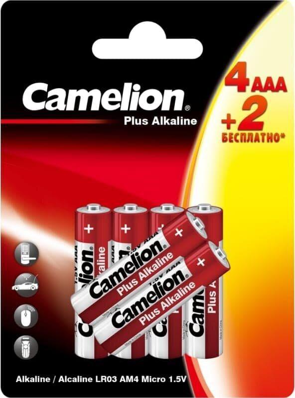 Элементы питания CAMELION (14112) 4+2LR03-BP