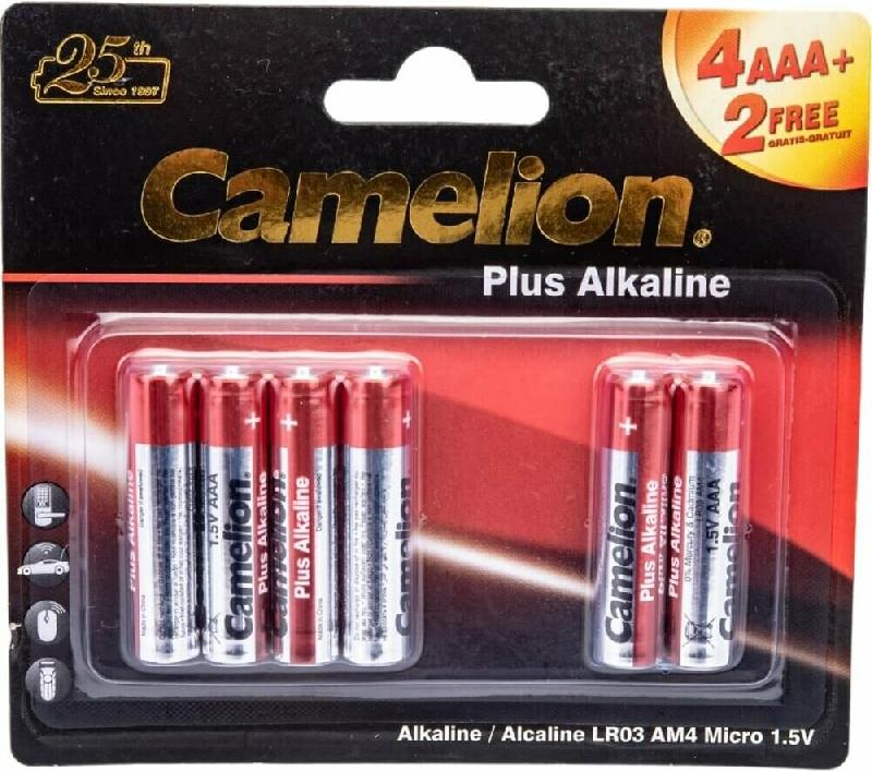 Элементы питания CAMELION (14112) 4+2LR03-BP