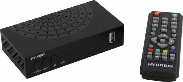 Ресивер DVB-T2 Hyundai H-DVB440 черный