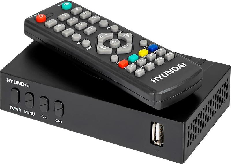 Ресивер DVB-T2 Hyundai H-DVB440 черный