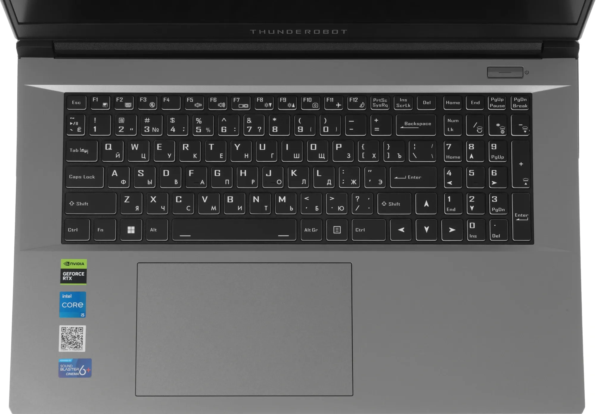 Ноутбук Thunderobot 911 Plus SD Core i5 12450H 16Gb SSD512Gb NVIDIA GeForce RTX 3050 4Gb 17.3" IPS FHD (1920x1200) FreeDOS grey WiFi BT Cam (JT009800KRU)