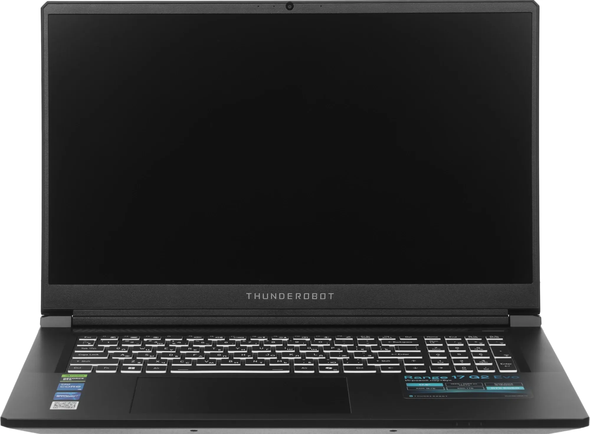Ноутбук Thunderobot Range 17 G2 Evo Core i5 13420H 16Gb SSD1Tb NVIDIA GeForce RTX5050 8Gb 17.3" IPS FHD (1920x1200) FreeDOS black WiFi BT Cam (JT009E00KRU)