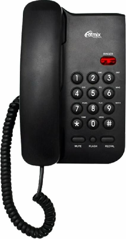 Телефон проводной RITMIX RT-311 Black