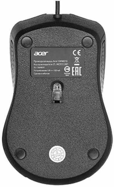 Мышь ACER OMW010 черный оптическая (1200dpi) USB (3but)