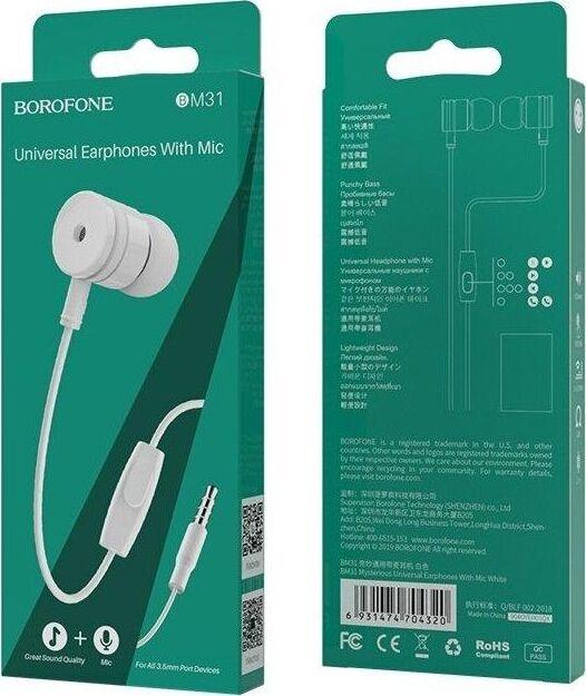 Наушники BOROFONE (6931474704320) BM31 белый