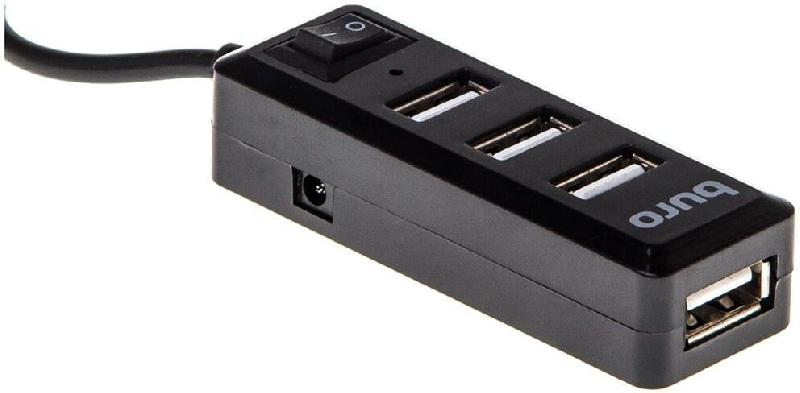 BURO Разветвитель USB 2.0 BU-HUB4-0.5L-U2.0 4порт. черный