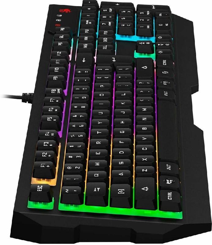 Клавиатура A4TECH Клавиатура Bloody B135N черный USB Multimedia for gamer LED (подставка для запястий) (B135N)