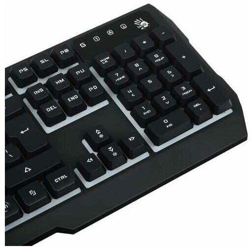 Клавиатура A4TECH Клавиатура Bloody B135N черный USB Multimedia for gamer LED (подставка для запястий) (B135N)
