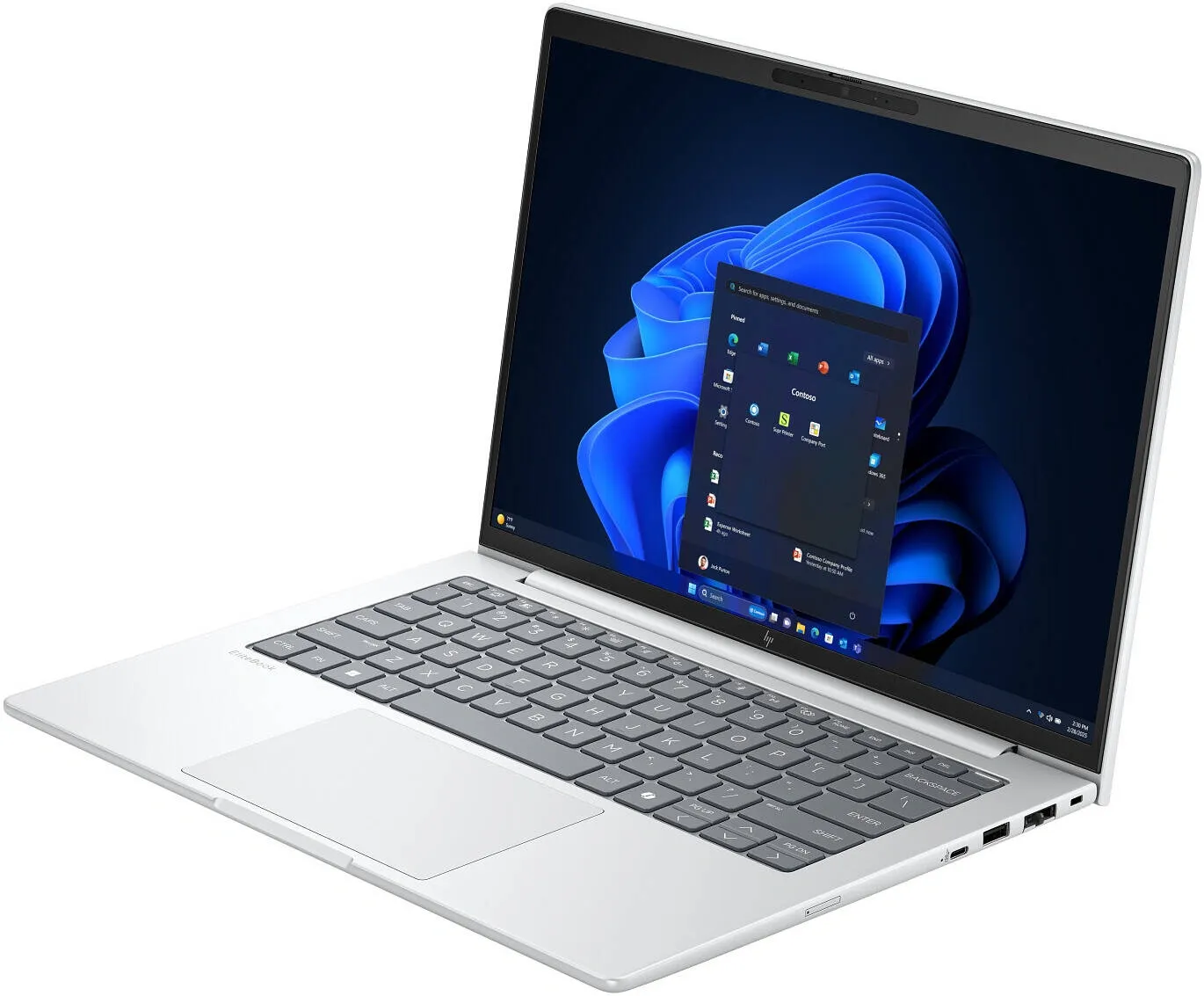 Ноутбук HP EliteBook 8 G1a Ryzen 7 PRO 250 16Gb SSD512Gb ATI Radeon 780M 14" IPS WUXGA (1920x1200) Windows 11 Pro 64 silver WiFi BT Cam (C03QHUT)
