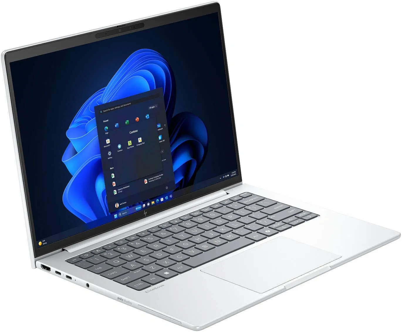 Ноутбук HP EliteBook 8 G1a Ryzen 7 PRO 250 16Gb SSD512Gb ATI Radeon 780M 14" IPS WUXGA (1920x1200) Windows 11 Pro 64 silver WiFi BT Cam (C03QHUT)