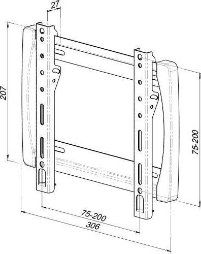 Кронштейн TRONE ТЕХНО-200f для 23"-42" белый
