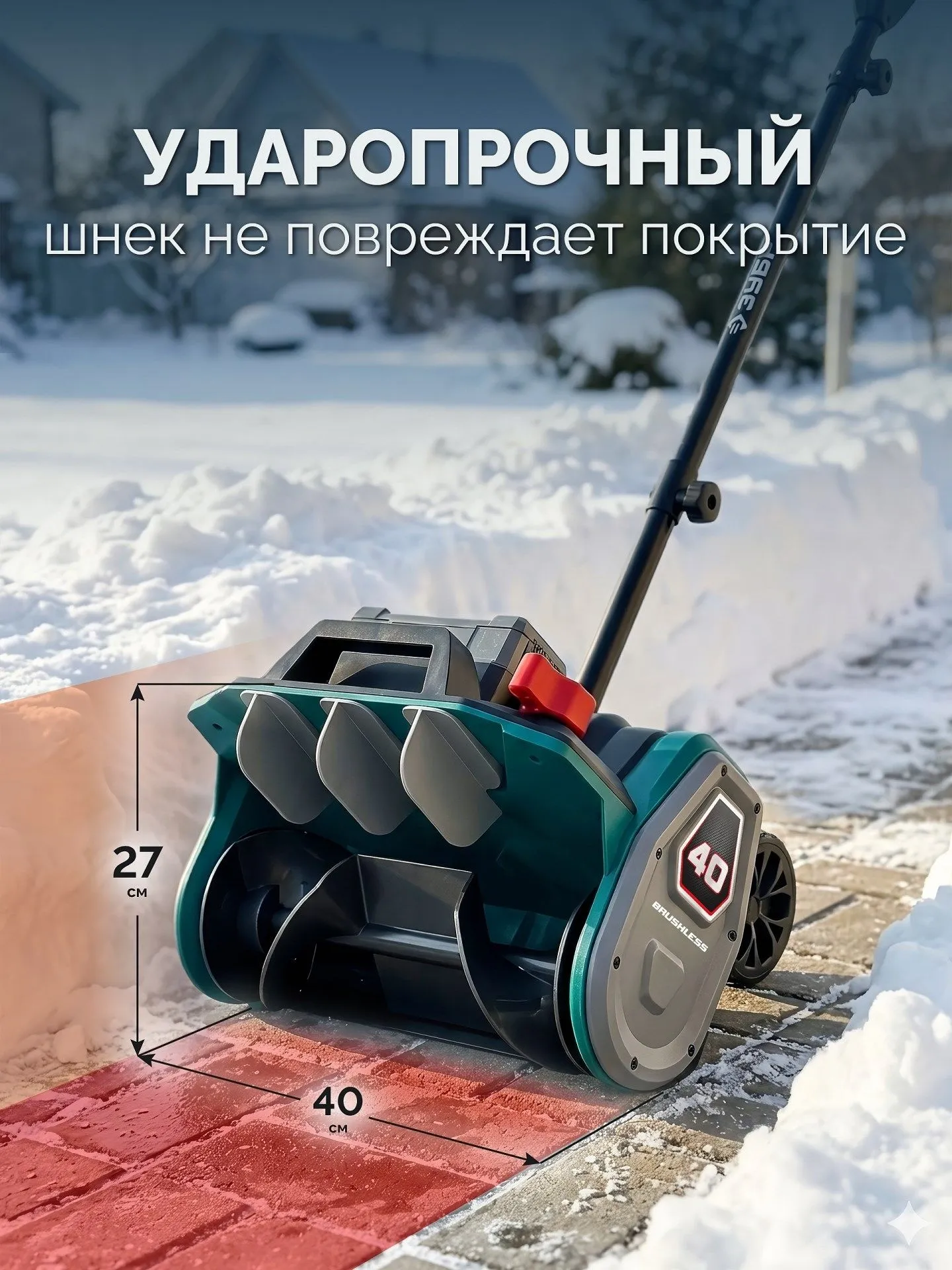 Снегоуборщик электр. Зубр СЛА-40 1.6кВт