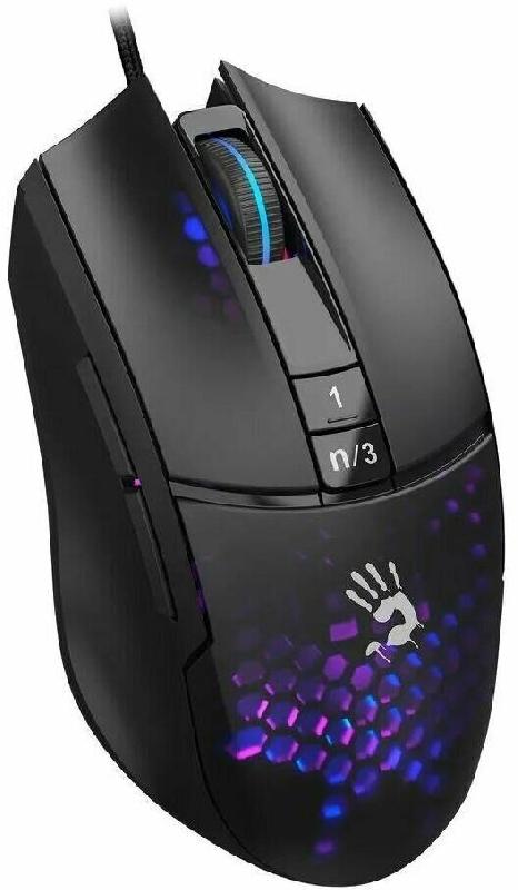 Мышь A4TECH Мышь Bloody L65 Max черный оптическая 12000dpi USB 6but (L65 MAX/STONE BLACK)