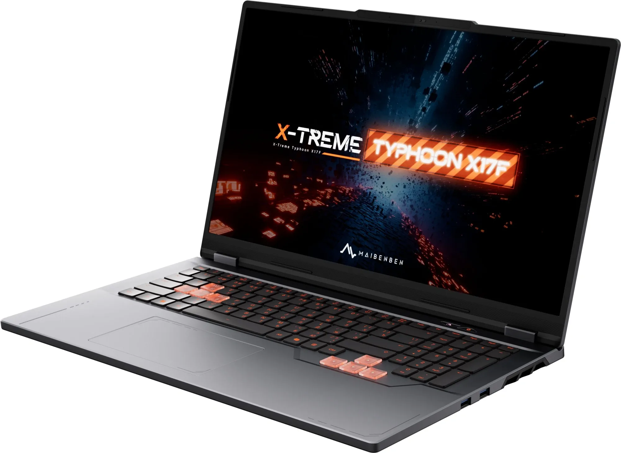Ноутбук Maibenben X17F-R98956 Ryzen 9 8940HX 16Gb SSD512Gb NVIDIA GeForce RTX 5060 8Gb 17.3" IPS FHD (1920x1080) Windows 11 Home grey WiFi BT Cam 5200mAh (X17F-R989560F34HG4E10)