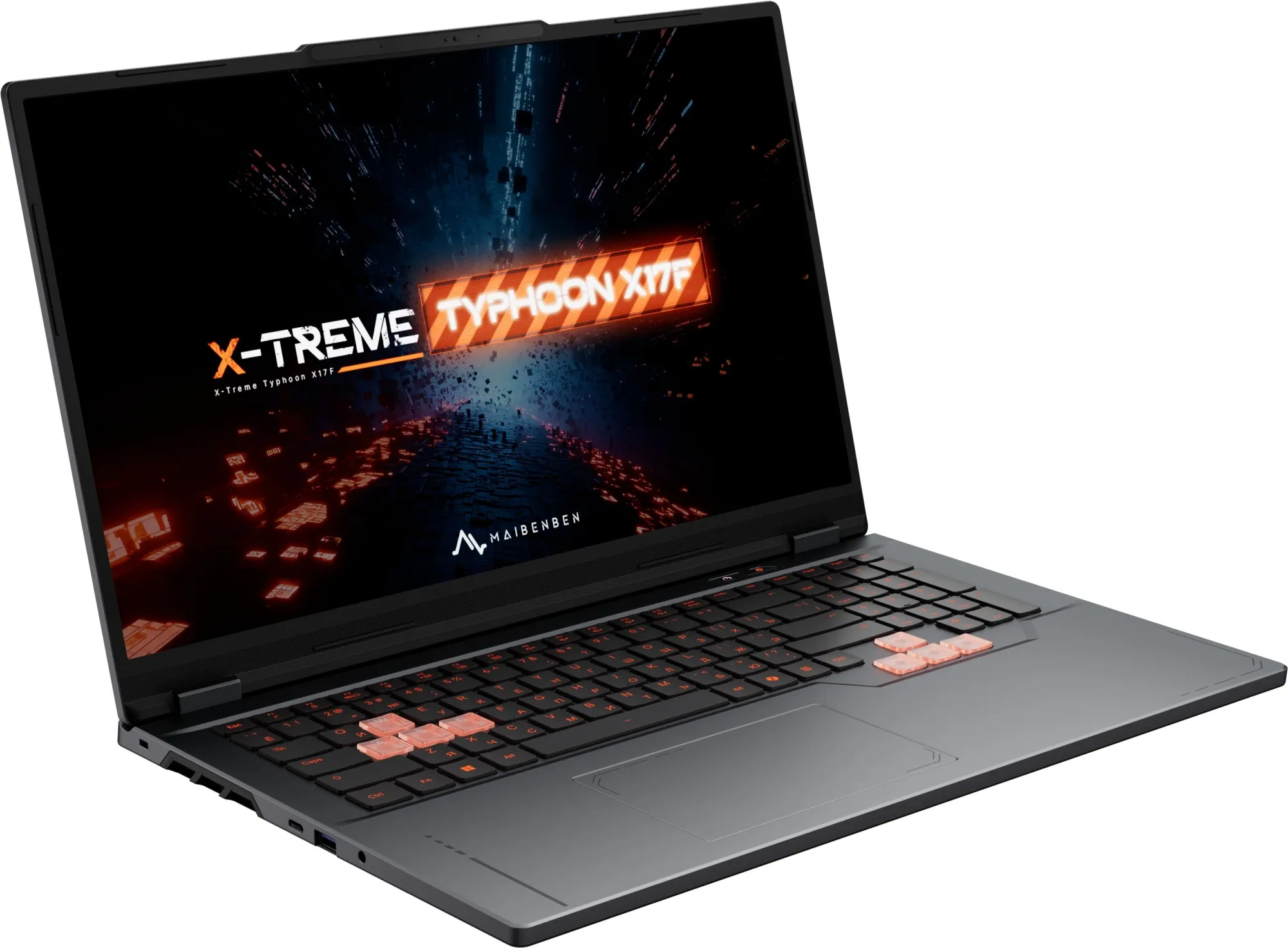 Ноутбук Maibenben X17F-R98956 Ryzen 9 8940HX 24Gb SSD1Tb NVIDIA GeForce RTX 5060 8Gb 17.3" IPS FHD (1920x1080) Windows 11 Home grey WiFi BT Cam 5200mAh (X17F-R989560R34HG4E10)