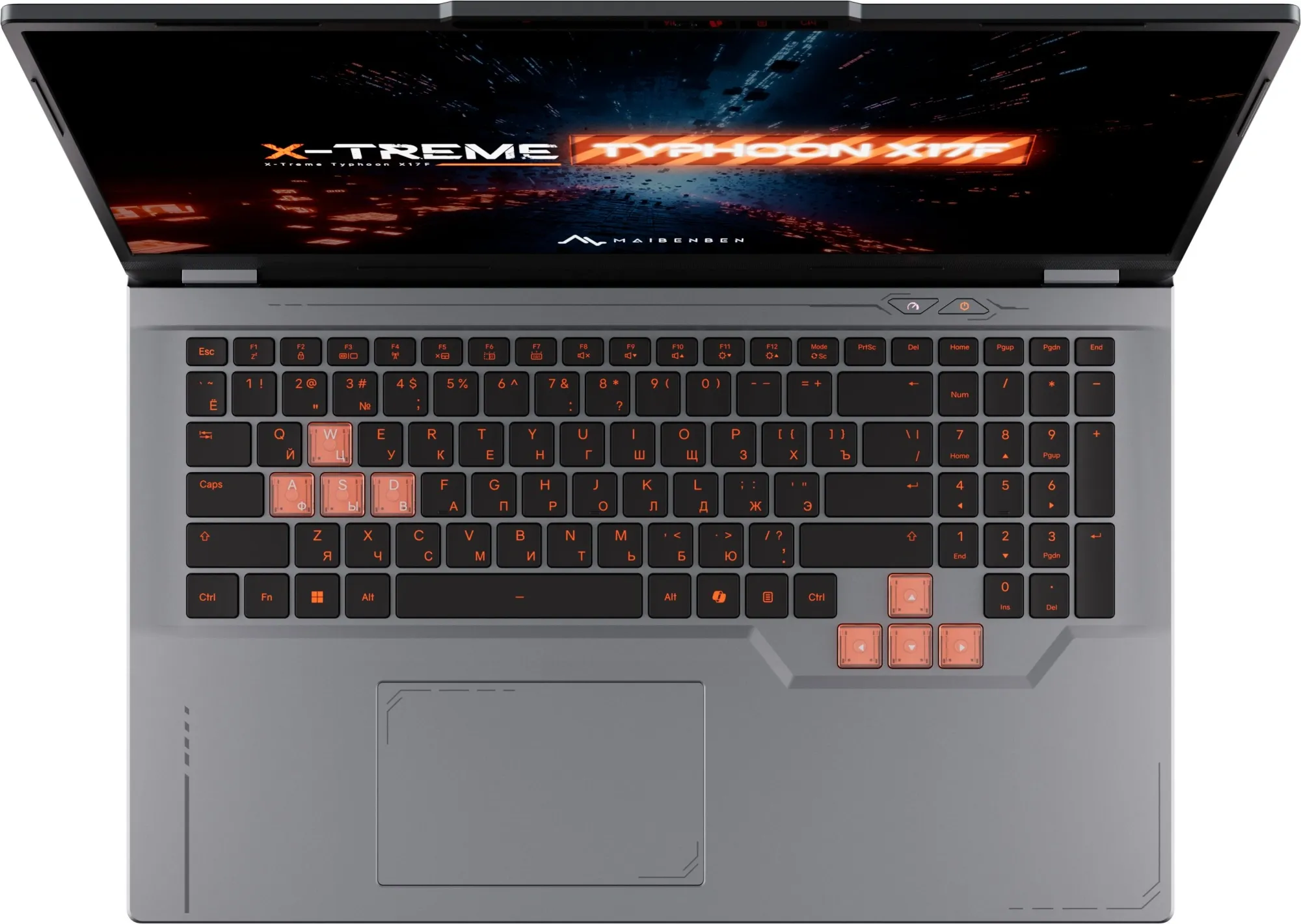 Ноутбук Maibenben X17F-R98956 Ryzen 9 8940HX 24Gb SSD1Tb NVIDIA GeForce RTX 5060 8Gb 17.3" IPS FHD (1920x1080) Windows 11 Home grey WiFi BT Cam 5200mAh (X17F-R989560R34HG4E10)