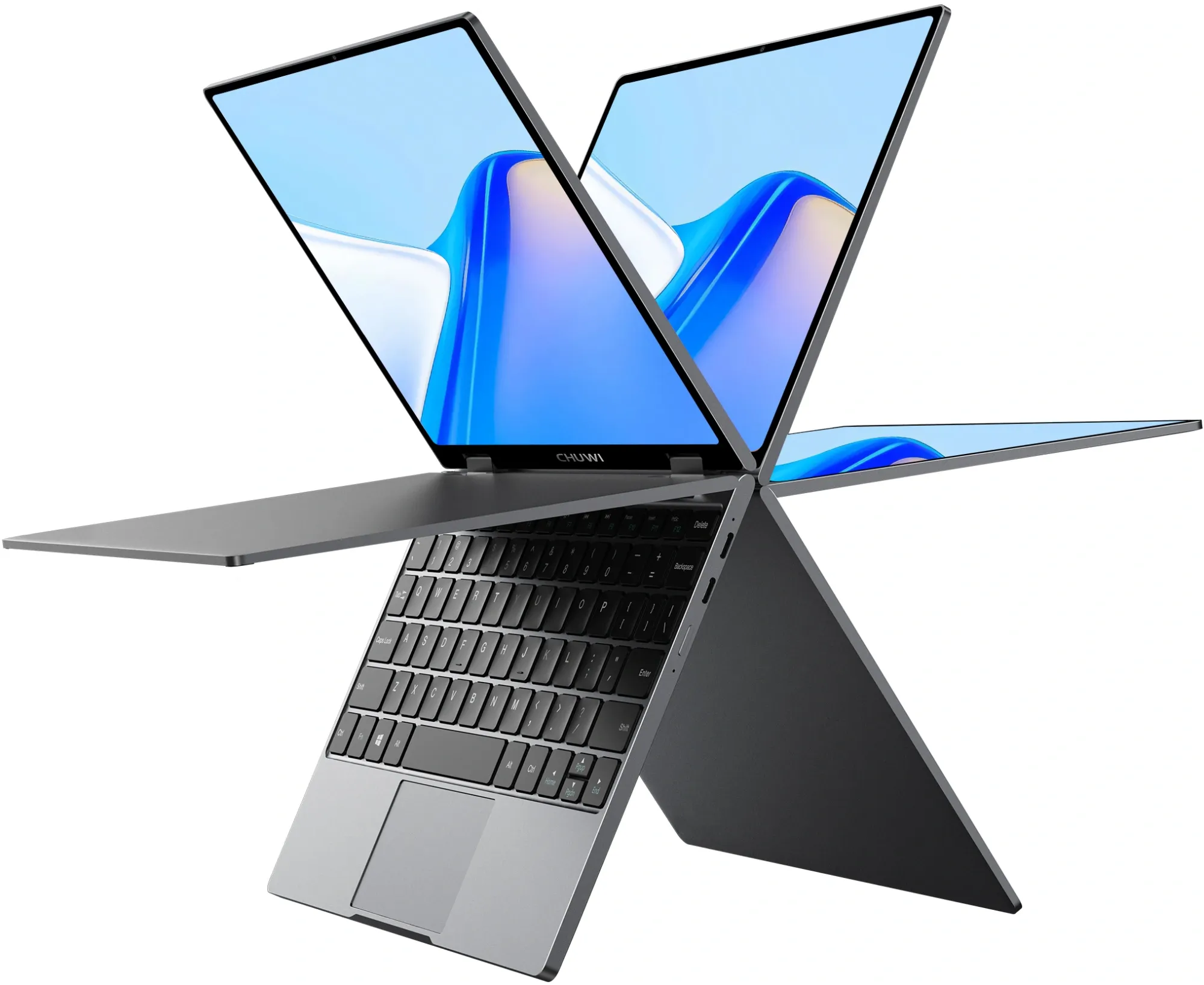 Ноутбук Chuwi MiniBook X U-series U300 16Gb SSD512Gb Intel Graphics 10.51" IPS Touch FHD+ (1920x1200) Windows 11 Pro grey WiFi BT Cam 3800mAh