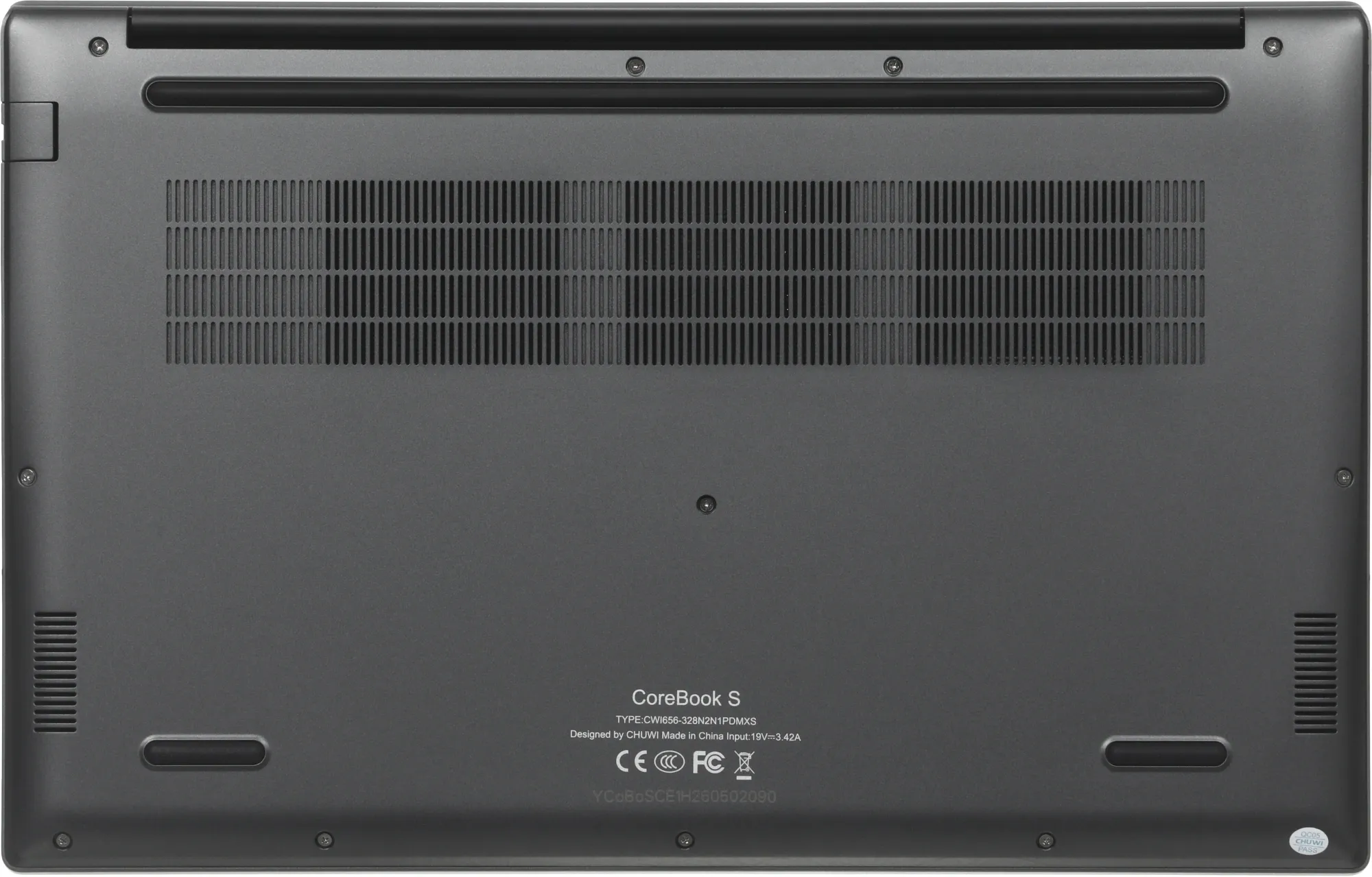 Ноутбук Chuwi Corebook S Core i3 1220P 8Gb SSD256Gb Intel UHD Graphics 15.6" IPS FHD (1920x1080) Windows 11 Pro grey WiFi BT Cam 5000mAh (CWI656-328N2N1PDMXS)