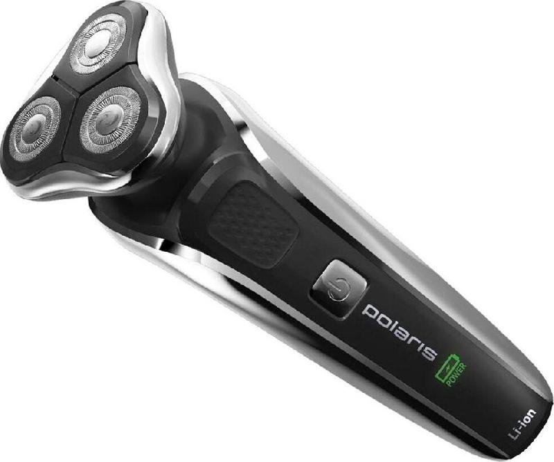 Бритва POLARIS PMR 0307RС WET&DRY PRO 5 BLADES+ черный/хром