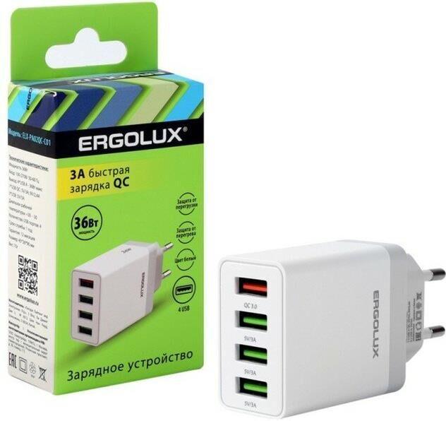 СЗУ ERGOLUX (15292) ELX-РA02QC-C01 , белый