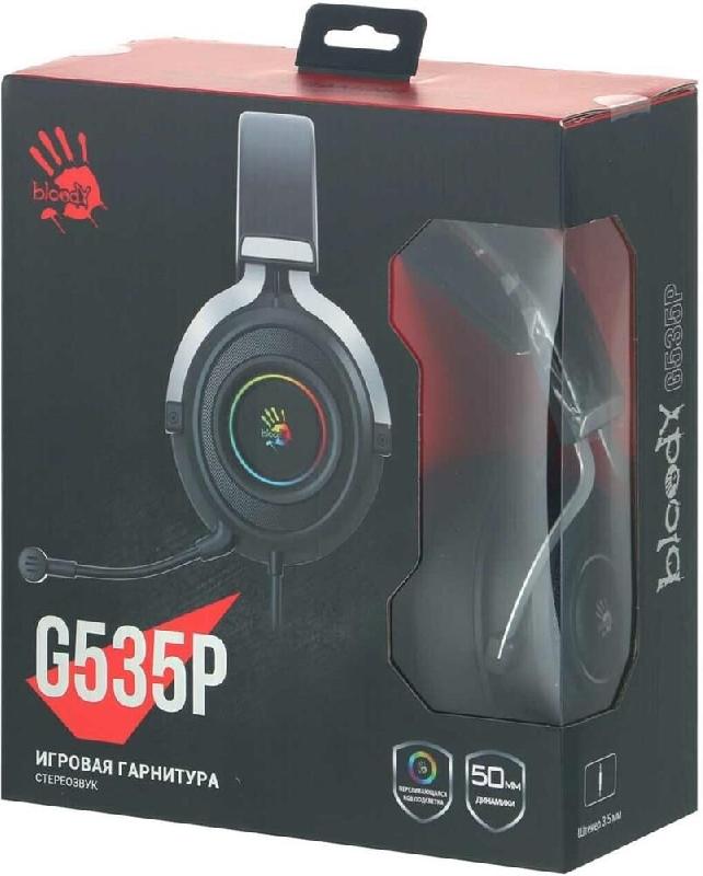 A4TECH Bloody G535P черный/серебристый 2м мониторные оголовье (G535P 4PIN+USB/BLACK+SILVER)