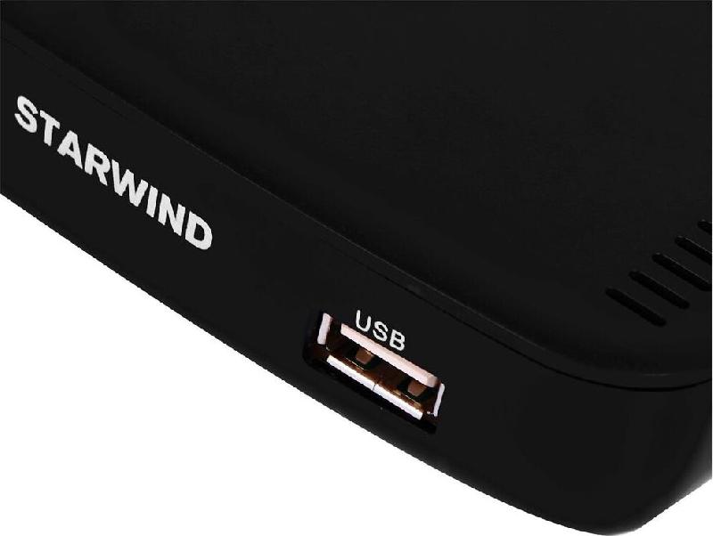 Ресивер DVB-T2 Starwind CT-160 черный