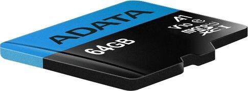 Карта памяти A-DATA 64GB MicroSDHC Class10 UHS-I A1 + адаптер (AUSDX64GUICL10A1-RA1)