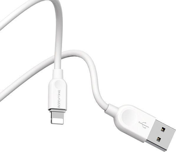 Кабель 8 Pin BOROFONE (6957531089971) BX14 USB-Lightning 8 Pin 2.A 1м белый