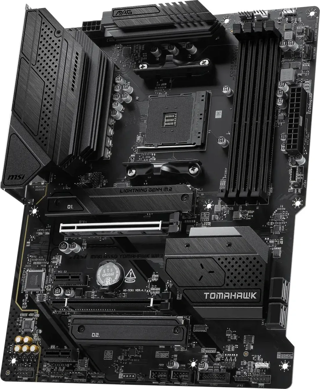 Материнская плата MSI MAG B550 TOMAHAWK WIFI Soc-AM4 AMD B550 4xDDR4 ATX AC`97 8ch(7.1) 1 x 2.5Gigabit + Gigabit Ethernet RAID+HDMI+DP