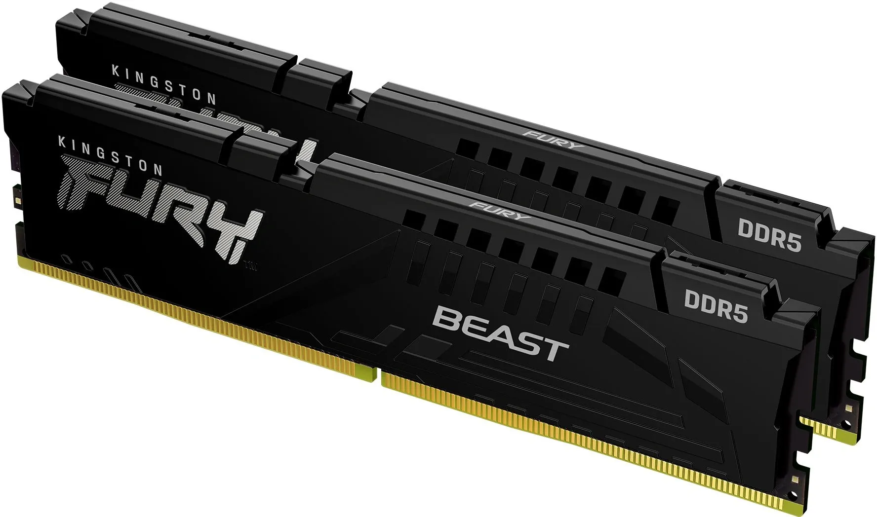 Память DDR5 64GB 5600MHz Kingston KF556C40BB-64 Fury Beast Black RTL Gaming PC5-44800 CL40 DIMM UDIMM 288-pin 1.25В dual rank с радиатором Ret
