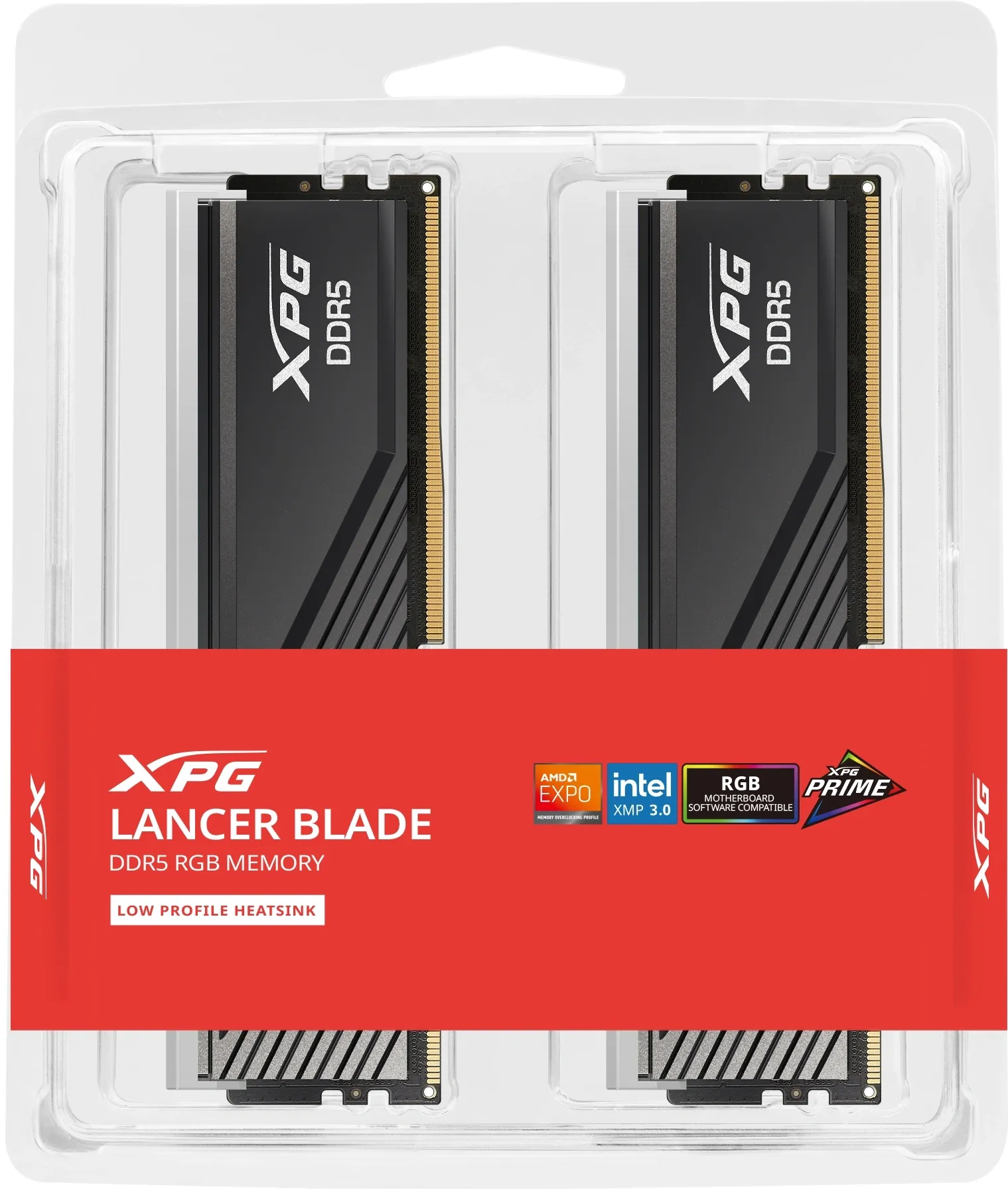 Память DDR5 2x8GB 5600MHz A-Data AX5U5600C468G-DTLABRBK XPG Lancer Blade RTL PC5-44800 CL46 DIMM ECC 288-pin 1.1В kit single rank Ret