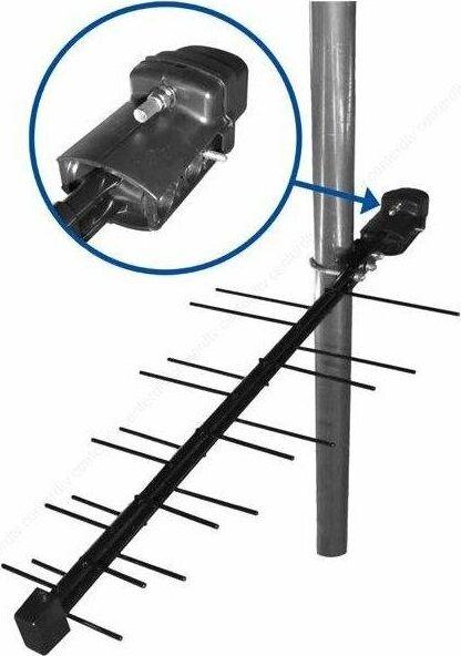 Антенна наружная ДЕЛЬТА Н111А.02F 12V б/к (активная, DVB-T2, 27,5 дБ, пакет)