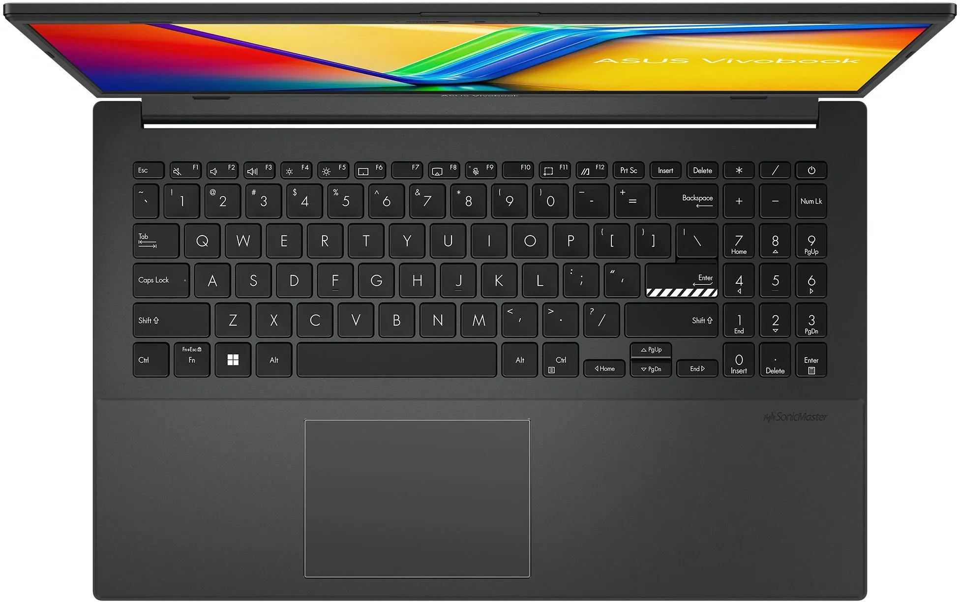 Ноутбук Asus Vivobook Go 15 E1504TA-BQ403 N-series N150 8Gb SSD256Gb Intel Graphics 15.6" IPS FHD (1920x1080) без ОС black WiFi BT Cam (90NB1541-M00MB0)