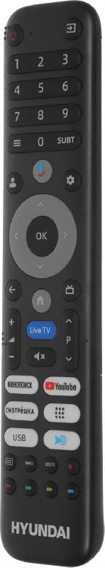 Телевизор LED Hyundai 55" H-LED55BU7011 Smart Google TV Frameless Metal черный/4K Ultra HD/DVB-T/60H