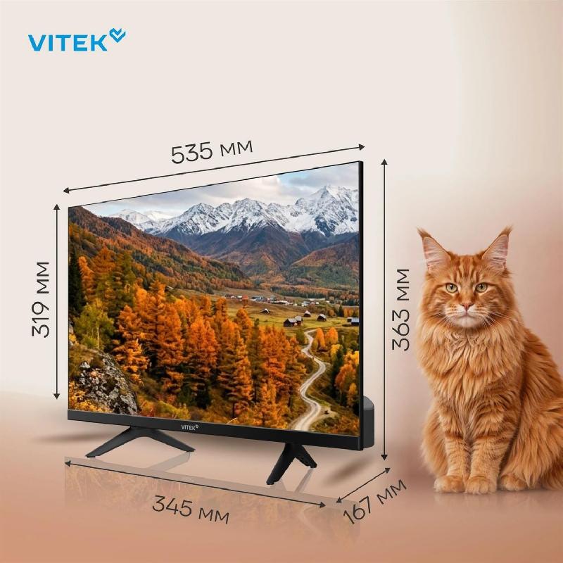 Телевизор VITEK VT-24HBS300 24" Smart Яндекс.ТВ Frameless