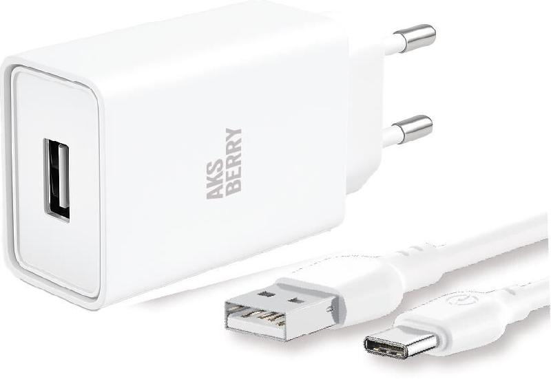 СЗУ AKSBERRY (6900221560014) T40 1USB 24A + Type C (белый)
