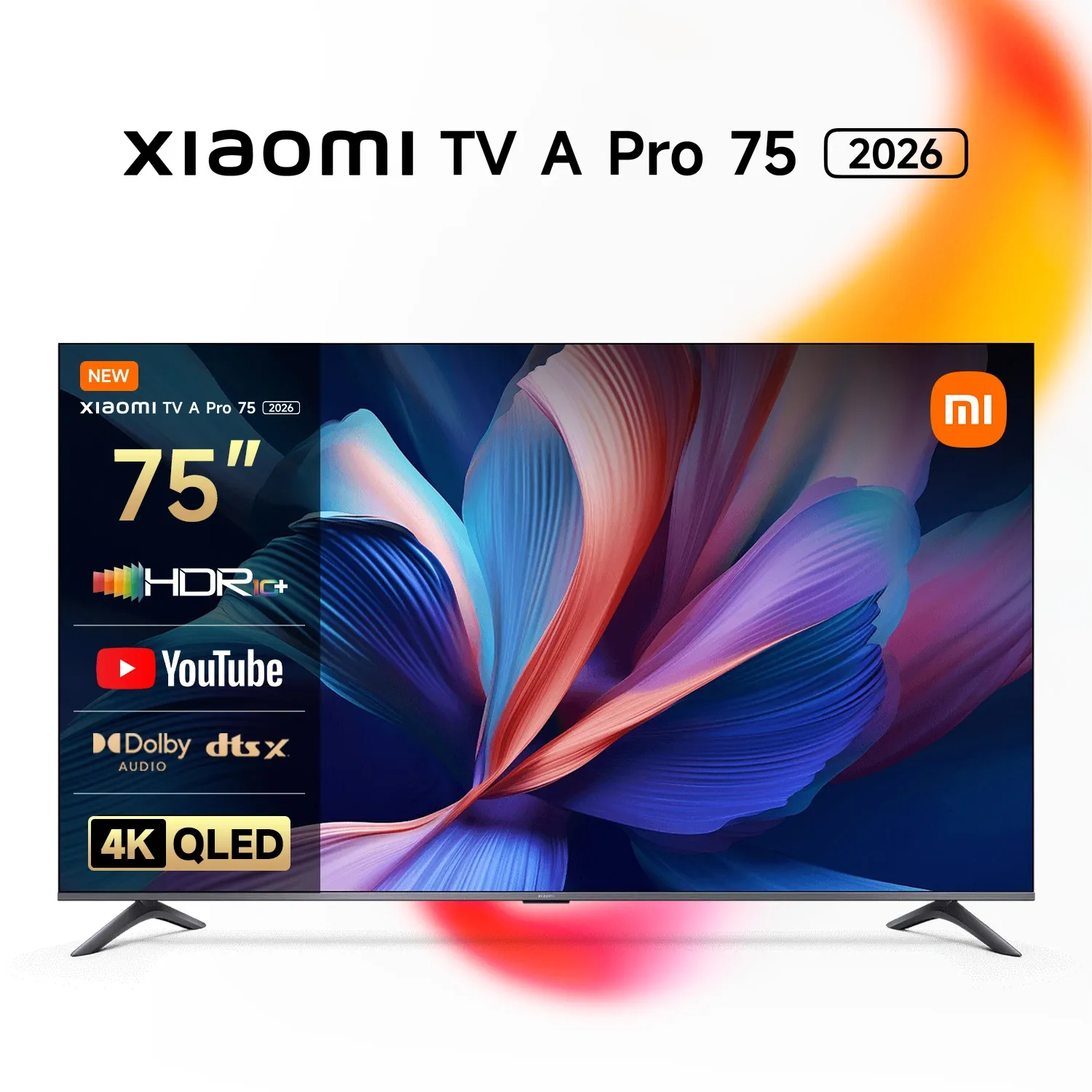 Телевизор QLED Xiaomi 75" TV A Pro 75 2026 черный 4K Ultra HD 60Hz MEMC DVB-T2 DVB-C DVB-S2 USB WiFi Smart TV